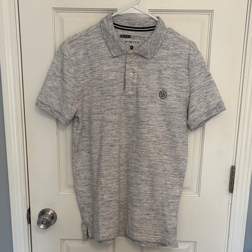 Aeropostale Light Gray Polo Shirt